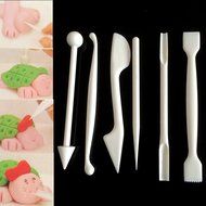 Taloyer 6 Pcs Sugarcraft Fondant Cake Decorating Modelling Kit Tools N5