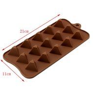 DUFUSTORE Chocolate Cake Candy Baking Silicone Bakeware Mould Triangle Pattern Random Color N4