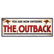 Beistle 54323 Outback Sign, 8-Inch by 22-Inch, 24-Pack