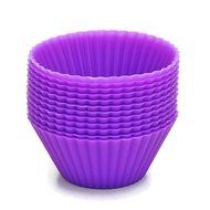 12PCS Silicone Soft Round Cake Muffin Chocolate Cupcake Liner Baking Cup Mold LU