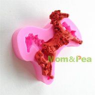 Mom&amp;pea 0645 Horse Shaped Silicone Mould for Fondant Cake Sugar Paste Cake Decoration 3d Cake Toppers Mold 9.9... N2
