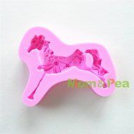 Mom&amp;pea 0645 Horse Shaped Silicone Mould for Fondant Cake Sugar Paste Cake Decoration 3d Cake Toppers Mold 9.9... N3