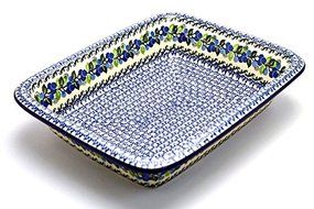 Polish Pottery Baker - Lasagna - Blue Berries