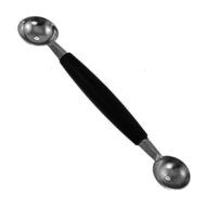 DUFUSTORE 1pc Black Double-end Dig Sphere Ball Fruit/Ice Cream/Jelly Spoon Scoop