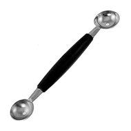 DUFUSTORE 1pc Black Double-end Dig Sphere Ball Fruit/Ice Cream/Jelly Spoon Scoop N2