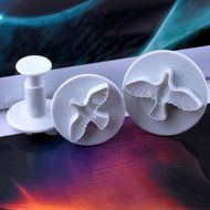 DUFUSTORE Fondant Cake Bread Decorating Sugarcraft Mold Cookie Plunger Cutters Tools Doves N2