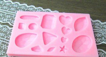 Lovely gem baking holiday gifts DIY cake mold silicone mold baking chocolate biscuit cake decorating mold tools...