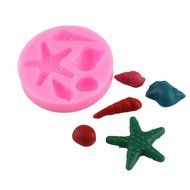 Lariy Silicone Starfish Shell Trays Chocolate Mold Cake Fondant Decorating Tools