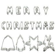 Christmas Stainless Steel Biscuit Cake Cookies Cutter Mould Baking Mold Letter Elk Bell
