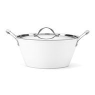 Food &amp; Wine For Gorham Light Cast Iron 6 Quart Casserole, White