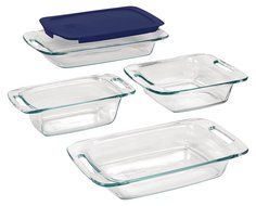 Pyrex Easy Grab 8-Piece Glass Bakeware and Food Storage Set N5