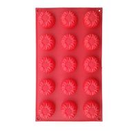 Fanhesheng 15-Cavity Silicone Fancy Bundt Cake, Muffin, Cupcake, Brownie and Cornbread Mold