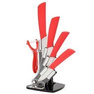 Set 3 4 5 6 Inch Kitchen Ceramic Knife Ceramic Knife Peeler With Holder Chef Kitchen Cutlery Gifts (Yellow) N2