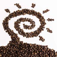 Rising-Sun Roasted Whole Coffee Beans, Brazil Peaberry N5