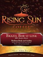 Rising-Sun Roasted Whole Coffee Beans, Brazil Peaberry N14