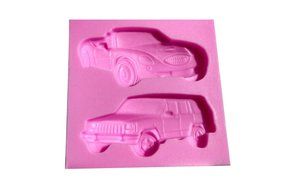 Wocuz MK569 Silicone 2 Car Shapes Fondant Mold Candy Making Mold Cake Decoration Gum Mould N2
