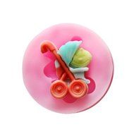 Longzang mini baby carriage F0529 Fondant Mold Silicone Sugar mold Craft Molds DIY gumpaste flowers Cake Decorating