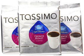 Maxwell House Cafe Collection French Roast, 16-Count T-Discs for Tassimo Brewers (Pack of 3)