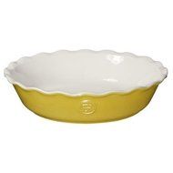 Emile Henry Pie Dish- Leaves Yellow