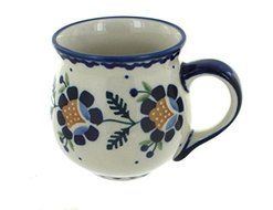 Polish Pottery Sunflower Bubble Mug