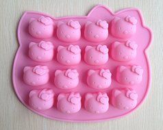 Anyana Hello Kitti Shape Cake Pan Fondant Silicone Mold Chocolate Candy Decoration Tool N2