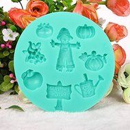 Silicone Halloween Pumpkin Scarecrow Grapes Cake Mold N8