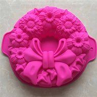 Longzang Large Flower Bow-knot Silicone Mold for Cake Baking