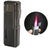 The Tsunami Quad Torch Butane Lighter - Color: Black N13