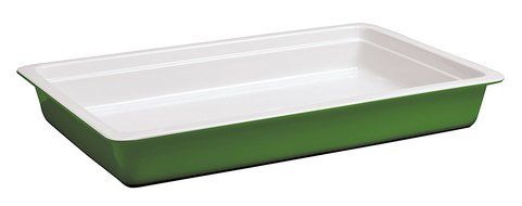 World Cuisine 44342G06 Porcelain Induction Hotel Pan, Large, Green