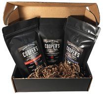 Whiskey &amp; Rum Barrel Aged Coffee Beans Trio Coffee Gift Box Set by Cooper's Cask- Single Origin Coffee Beans (... N4