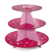 Gacube Birthday Party Wedding Decor 3 Tier Cupcake Cake Pink Paper Stand N2