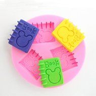 Yunko Baby Shower Mickey Notebook Shaped 3d Silicone Cake Fondant Mold DIY Cupcake Cake Decoration Tool