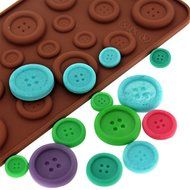 JLHua Button Shape Decorative Cake Mould Silicone 3D Candy Pastry Mould Chocolate Mold N3