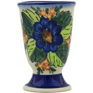 Ceramika Bona H8092G Polish Pottery Ceramic Goblet Hand Painted, 7-Ounce