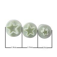 DUFUSTORE 3 Pcs Mini Star Fondant Plunger Cutter Cake Cookies Decorating Tool Mold