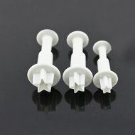 DUFUSTORE 3 Pcs Mini Star Fondant Plunger Cutter Cake Cookies Decorating Tool Mold N2
