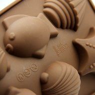 Wholeport 8-Cavities Shell Fish Silicone Cake Mold Mould Cake Pan Handmade Biscuit Mold N3