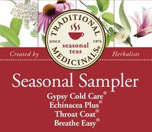 Traditional Medicinals Seasonal Tea Sampler Variety Pack, 16 Tea Bags N6