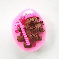 Wocuz W0438 3D Christmas Bear Candy Making Silicone Mold Cake Decoration Mould Fondant Chocolate Small Pastry...