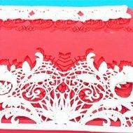 Edible Border Cake Lace Mats Silicone Decoration Mat for Fondant Art Kitchenware AK-LSM-03 N3