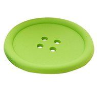 ASDOMO Colourful Silicone Placemat Button Coasters Tea Cup Cushion Mug Cup Holder Mat Pad Green