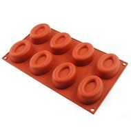 New Vermilion 8-Cavity Silicone Cake Chocolate Soap Mould Tool Candy Cookies Baking Mold Tray