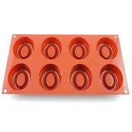 New Vermilion 8-Cavity Silicone Cake Chocolate Soap Mould Tool Candy Cookies Baking Mold Tray N2