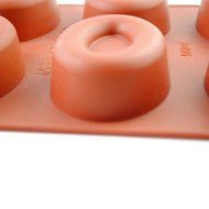 New Vermilion 8-Cavity Silicone Cake Chocolate Soap Mould Tool Candy Cookies Baking Mold Tray N5