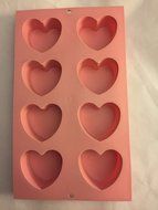 Valentine Moul'flex Heart Shaped 8 Cavity Flexible Silicon Cake Baking Molds