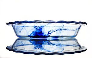 Pyrex Watercolor Collection Easy Grab Pie Plate - 2 Pack, , Blue Lagoon N2