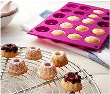 20 Cups Germany Brand Silicone Savarin Cake Moulds Pudding And Chocolate Bakeware Chiffon Mini Cake Mold