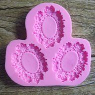 Click Down Silicone Mould Cake Decoration Tool Fondant Mold Mini Mirror Frames Shape Design N2