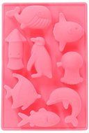 HSE 8 Hole Whale Dolphin Fish Penguin Shape Silicone Chocolate Mold Cute Animals Cake Mould Fondant Tools