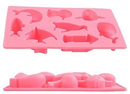 HSE 8 Hole Whale Dolphin Fish Penguin Shape Silicone Chocolate Mold Cute Animals Cake Mould Fondant Tools N2